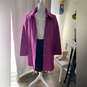 Raulph Lauren trench coat. Magenta pink Brand new. Never worn. Medium Petite.